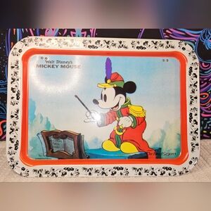 Vintage 1980 Disney Mickey Mouse "THE BAND CONCERT" Bed/tea/tv Tray